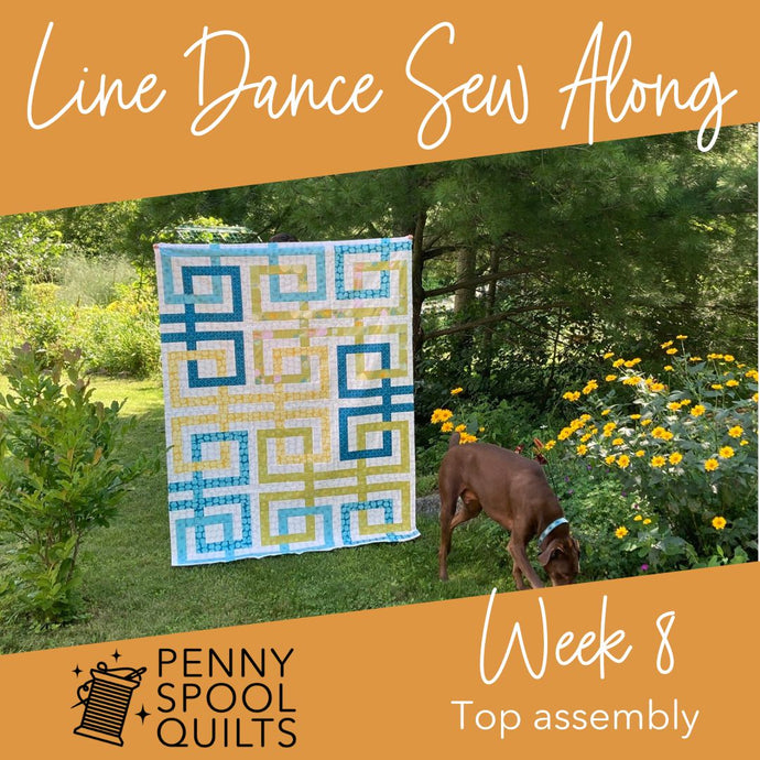 Line Dance SAL Week 8 - Assembling the quilt top