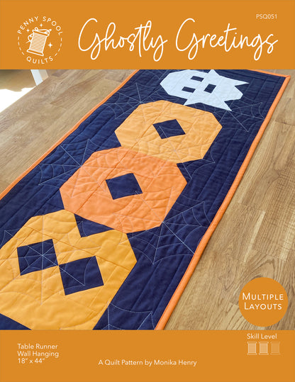 Ghostly Greetings Table Runner Pattern - PDF Instant Download