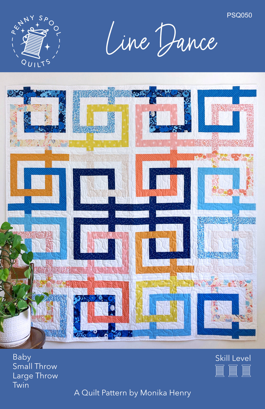 Line Dance Quilt Pattern - PRINTED PATTERN