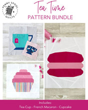 Load image into Gallery viewer, Tea Time FPP Quilt Block BUNDLE - PDF Instant Download
