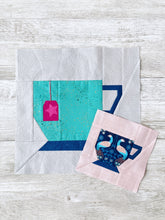 Load image into Gallery viewer, Tea Time FPP Quilt Block BUNDLE - PDF Instant Download
