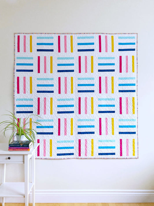 Bar Code Quilt Pattern - PDF Instant Download