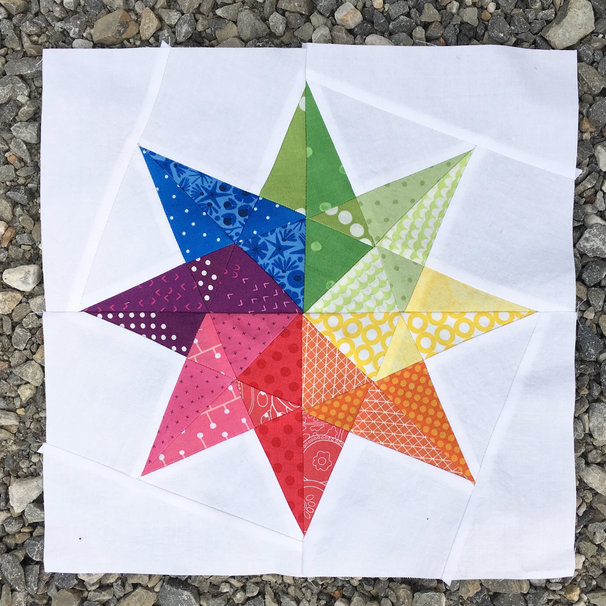 Rainbow Star FPP Quilt Block Pattern - PDF – Penny Spool Quilts